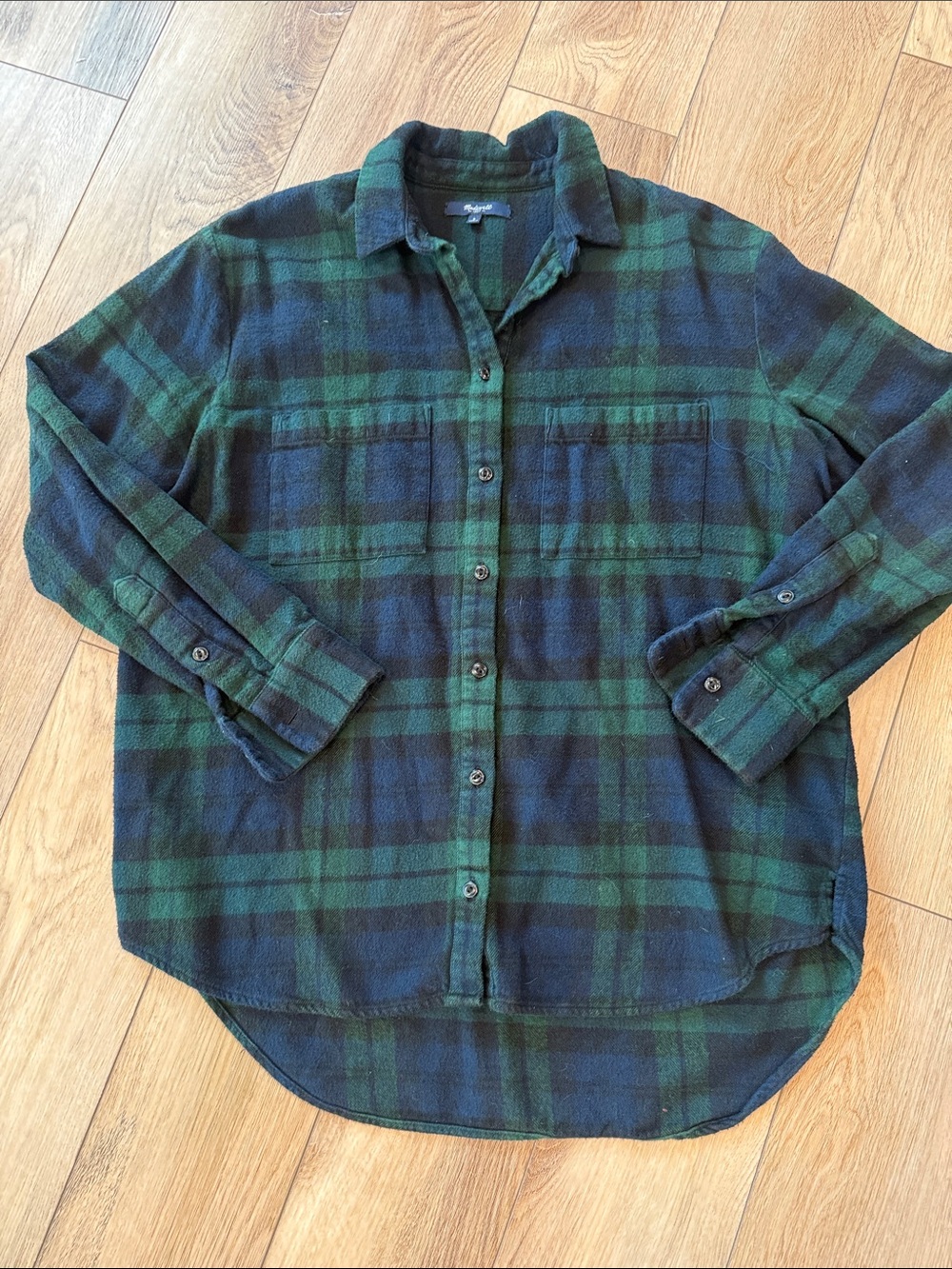 Madewell Boyfriend Flannel Button-Up Shirt - small
